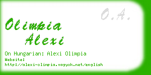 olimpia alexi business card